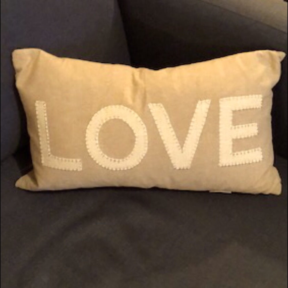 LOVE Linen Throw Pillow